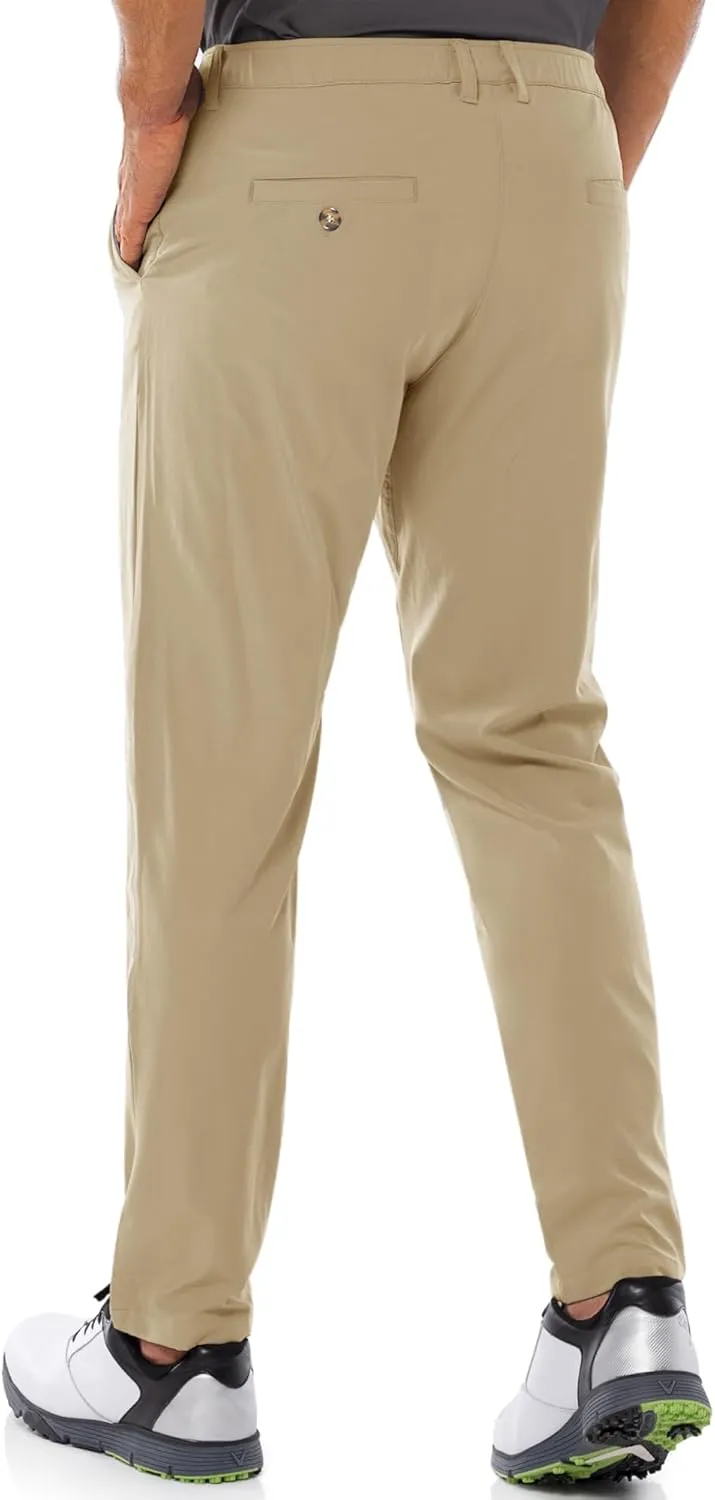 33,000ft Men's Golf Pants with 5 Pockets Classic-Fit Stretch Quick Dry Lightweight UPF 50  Hiking Pants