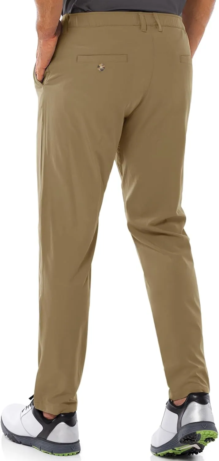 33,000ft Men's Golf Pants with 5 Pockets Classic-Fit Stretch Quick Dry Lightweight UPF 50  Hiking Pants