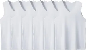 6 Pack Men's Workout Tank Tops V-Neck Sleeveless Athletic T-Shirts Lightweight Breathable Running Tops Undershirts