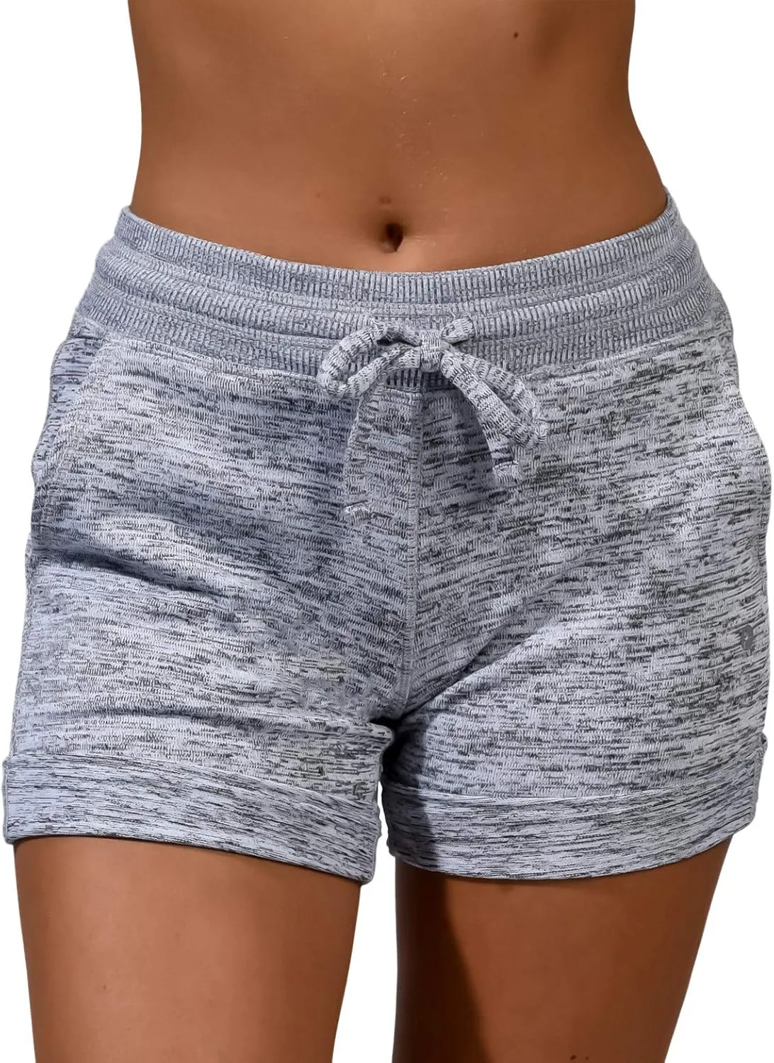90 Degree By Reflex Womens Soft Sweat Shorts High Waisted Drawstring Lounge Shorts with Pockets