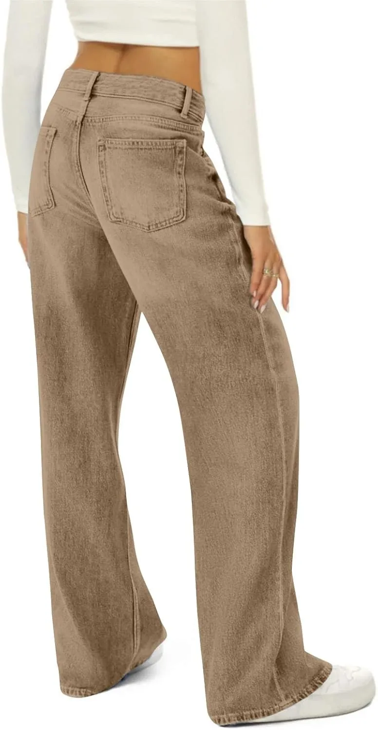 Baggy Jeans for Women 2025 Trendy Wide Leg Boyfriend Pants Y2k Streetwear Hippie Clothes Denim Outfit Western Wear
