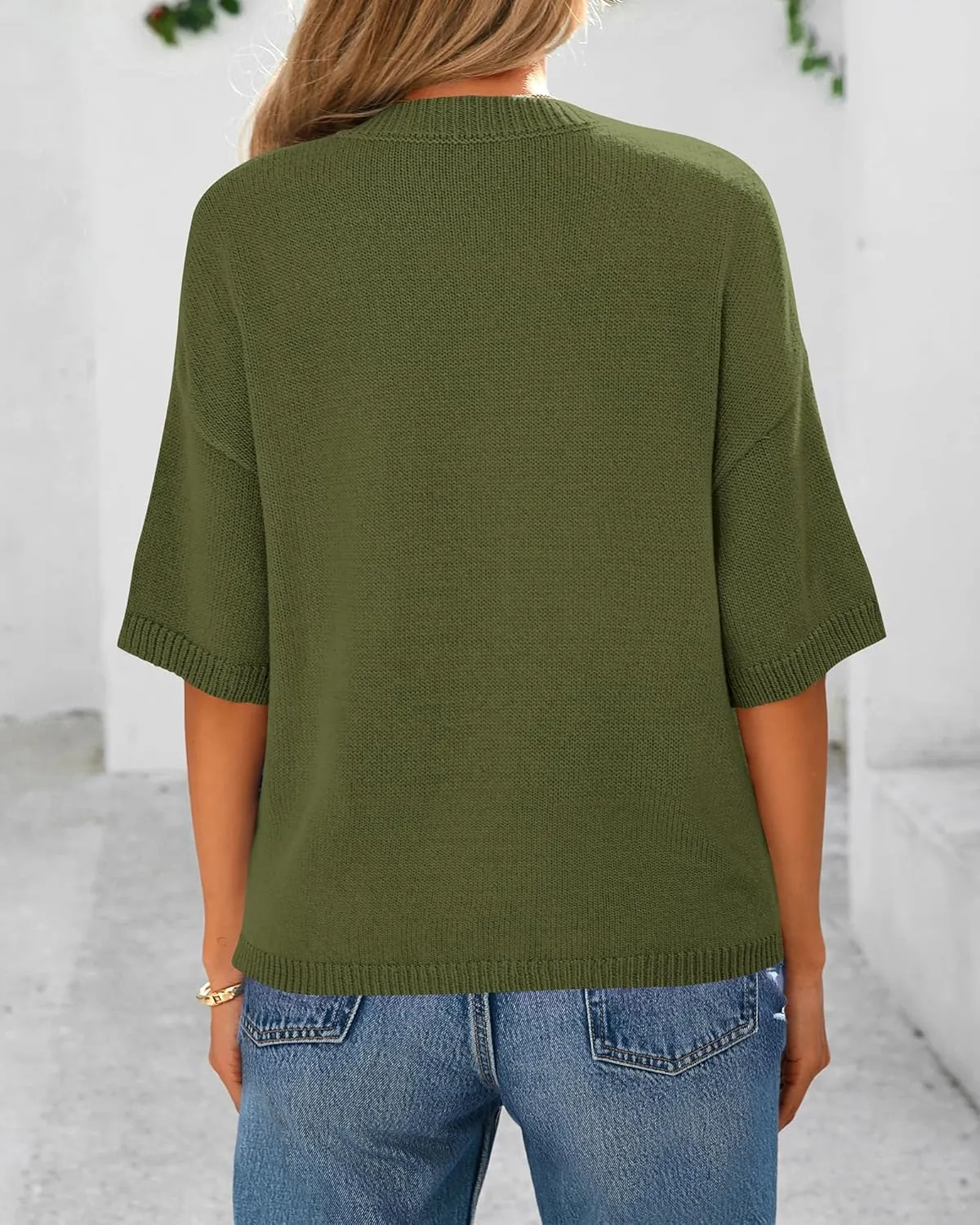 BTFBM Short Sleeve Cardigans for Women Button Up Sweaters Y2k Spring Summer 2025 Crew Neck Business Casual Work Clothes