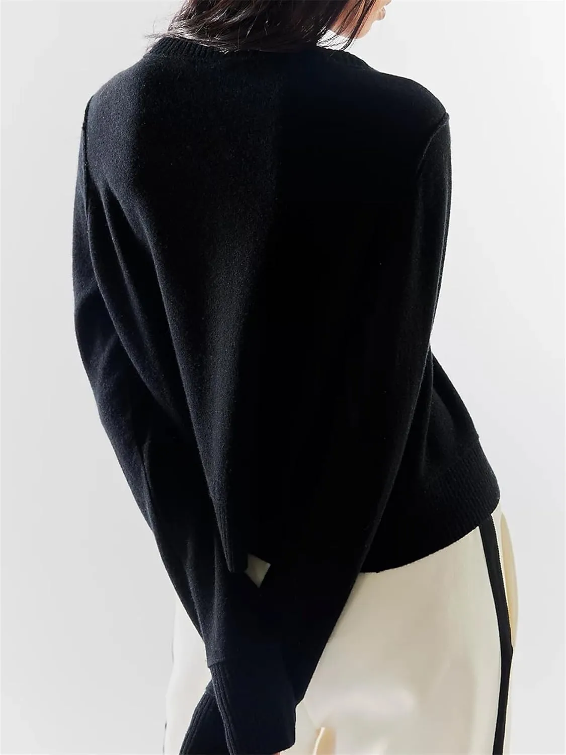 Cardigan Sweaters for Women Lightweight Crew Neck Button Down Long Sleeve Open Front Knit Cardigans