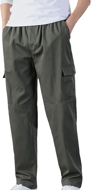 Cargo Pant Men's Casual Waisted Multi Pocket Solid Color Pants Street Bib Pants Men's Bib Pants Pantalones para Trabajo