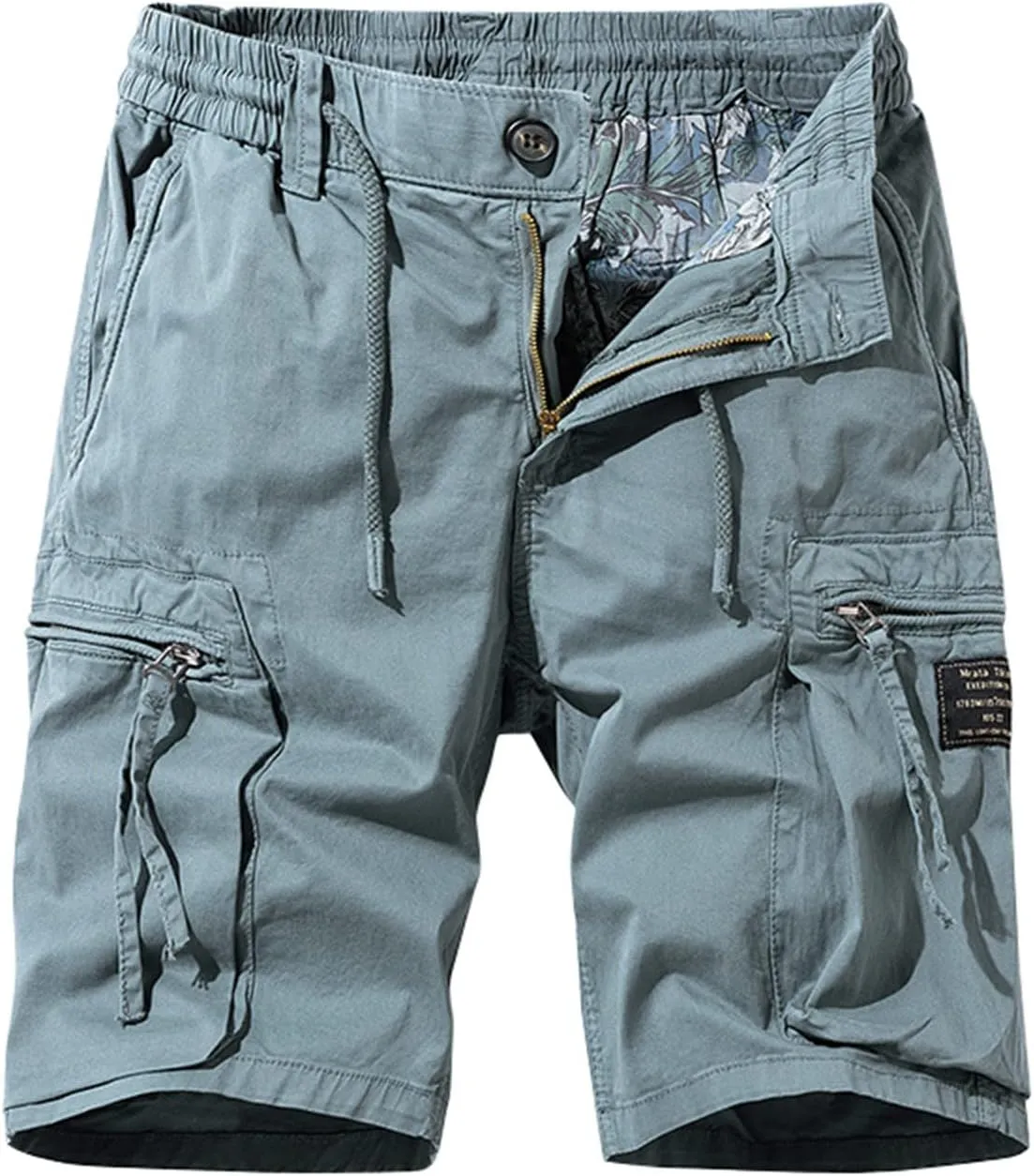 Cargo Pants for Men,Drawstring Elastic Waist Shorts Cotton Breathable Trousers Sports Straight Leg Pants