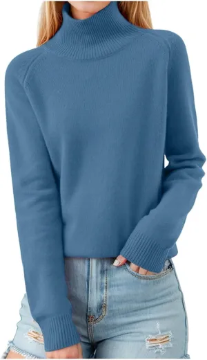 Cashmere Sweaters for Women Fashion Comfort Pullover Sweaters Casual Crewneck Sweater Dressy Long Sleeve Sweaters
