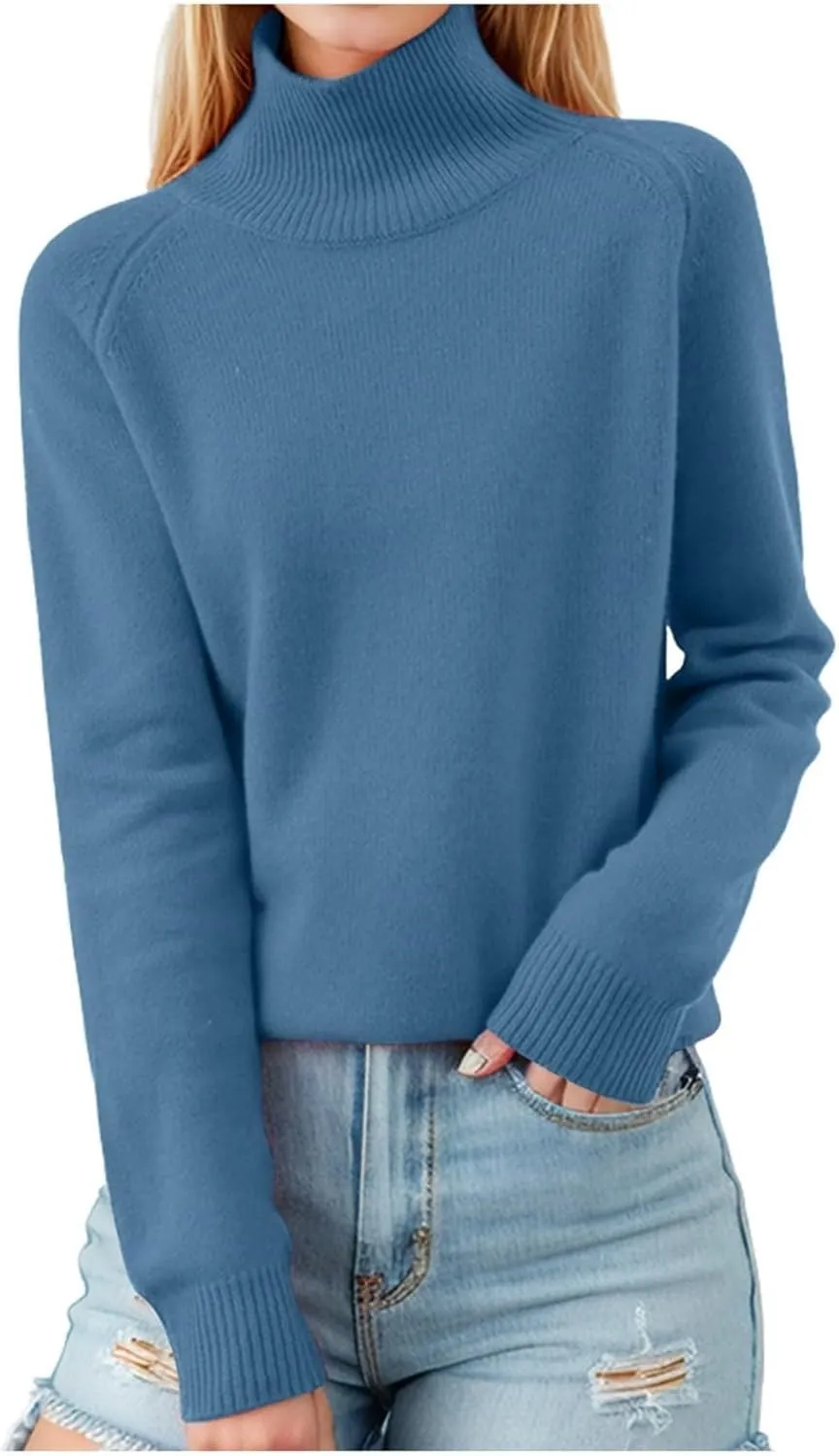 Cashmere Sweaters for Women Fashion Comfort Pullover Sweaters Casual Crewneck Sweater Dressy Long Sleeve Sweaters