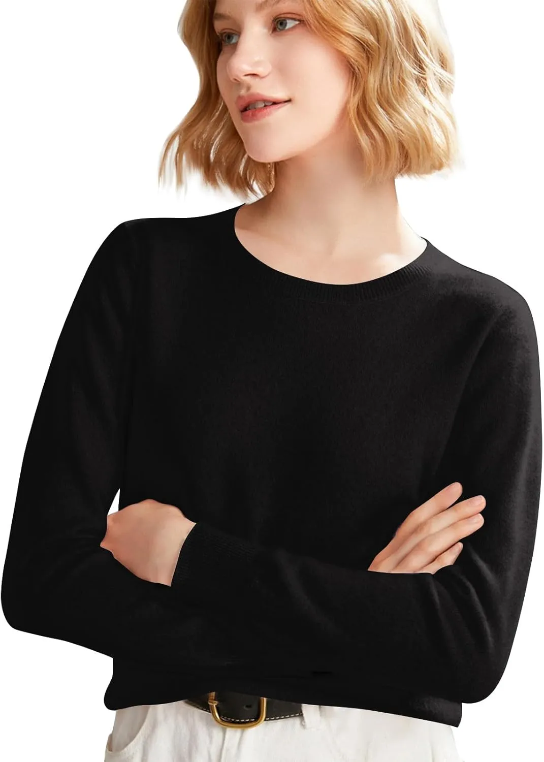 Cashmere Sweaters for Women Long Sleeve Causal Pullover Tops Soft Warm Cozy Lightweight Thin Spring Knit Sweaters