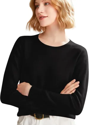 Cashmere Sweaters for Women Long Sleeve Causal Pullover Tops Soft Warm Cozy Lightweight Thin Spring Knit Sweaters