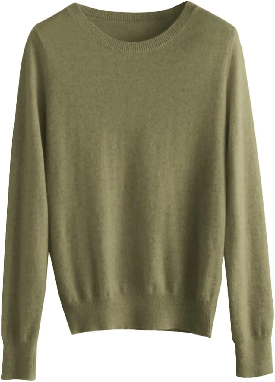 Cashmere Sweaters for Women Long Sleeve Causal Pullover Tops Soft Warm Cozy Lightweight Thin Spring Knit Sweaters