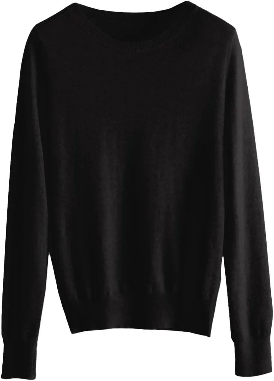 Cashmere Sweaters for Women Long Sleeve Causal Pullover Tops Soft Warm Cozy Lightweight Thin Spring Knit Sweaters