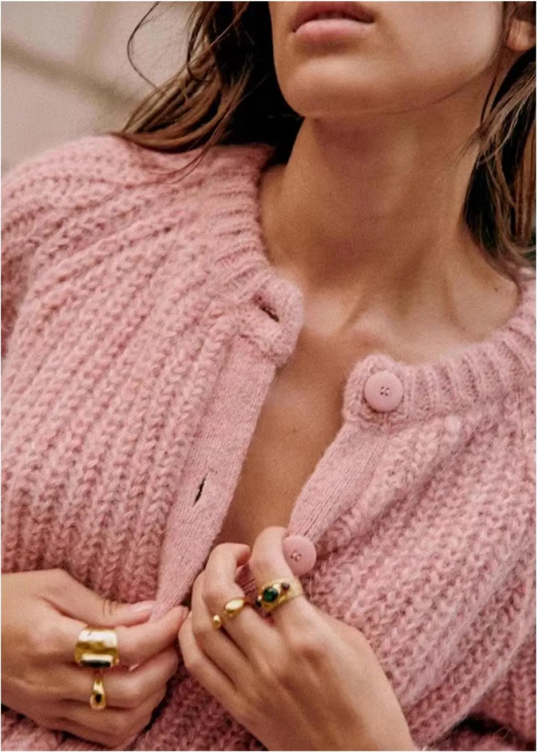Chunky Cardigan Sweaters for Women Trendy Button Up Sweaters Casual Soft Cropped Knit Cardigans Loose