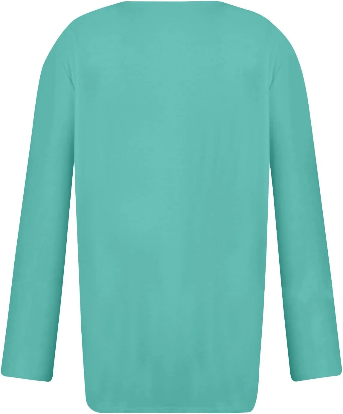 Cute Tops for Women Chest Panel Ruched Long Sleeve Sweatshirts Solid Color Button V Neck T Shirt Loose Fit Outfits