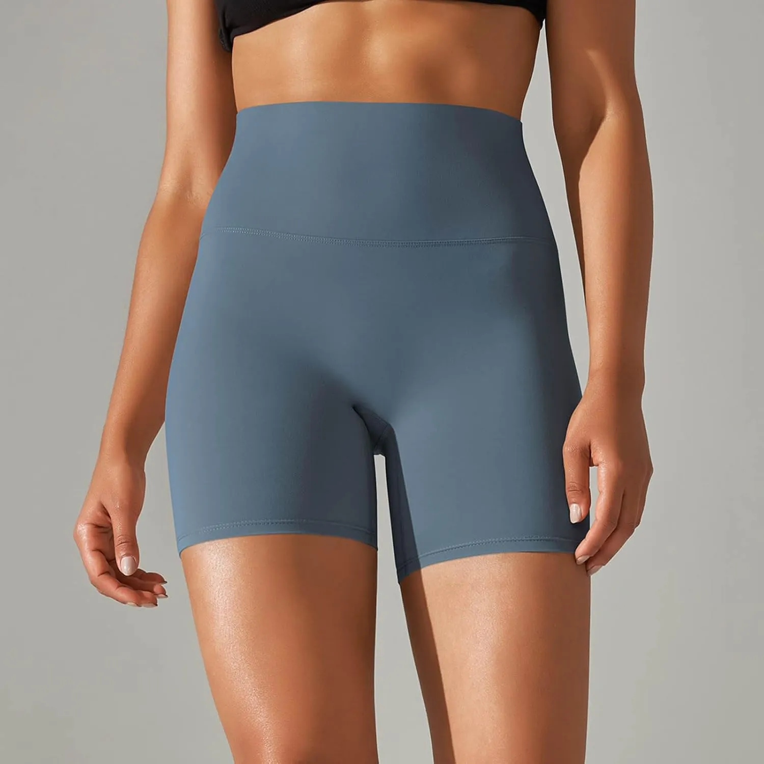 Dademeo High Waist Biker Shorts for Women Fitness Athletic Workout Running Yoga Compression Shorts Stretch Gym Running Shorts