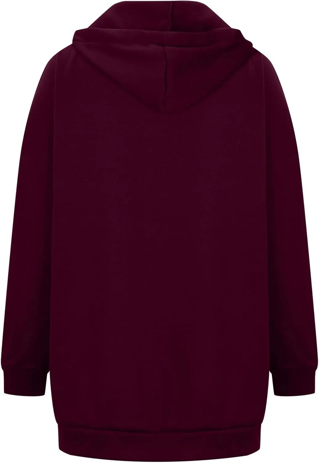 DASAYO Women's Zipper Casual Pullover Hooded Autumn Winter Long Sleeves Sweatshirts Preppy Fashion Drawstring Hoodies Shirts