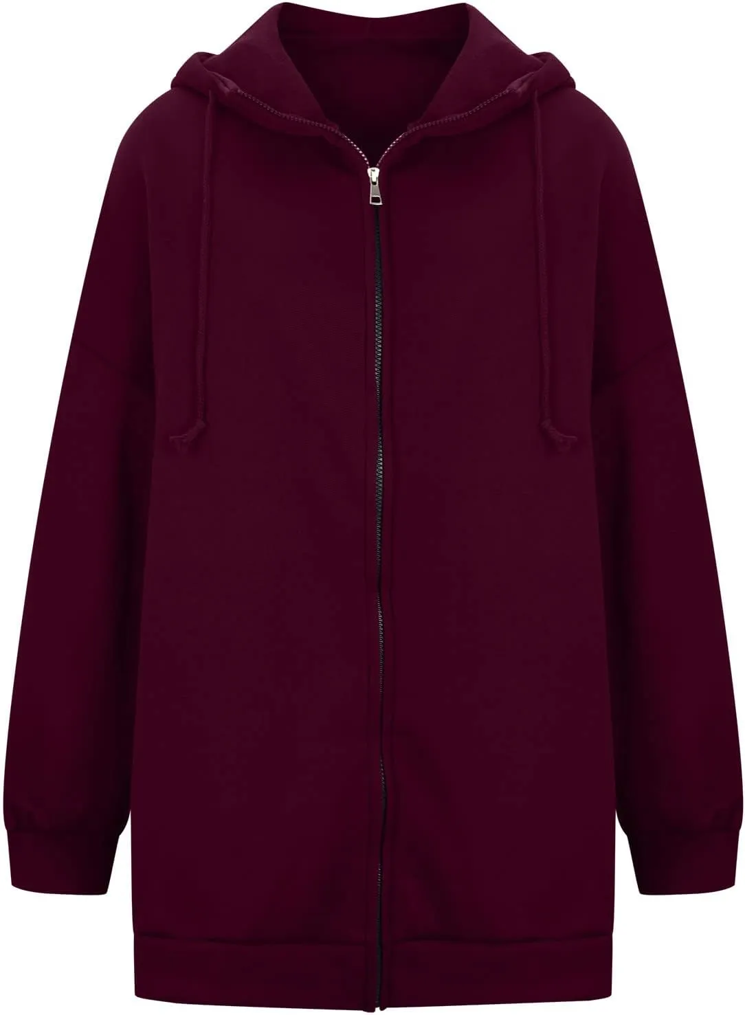 DASAYO Women's Zipper Casual Pullover Hooded Autumn Winter Long Sleeves Sweatshirts Preppy Fashion Drawstring Hoodies Shirts