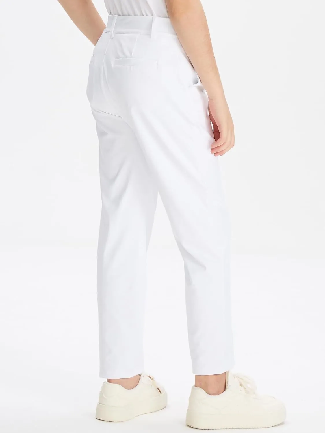 DEVOROPA Youth Boys Golf Pants Stretch Flat Front Dress Athletic Casual Pants School Uniform Chino Twill Pants Pockets