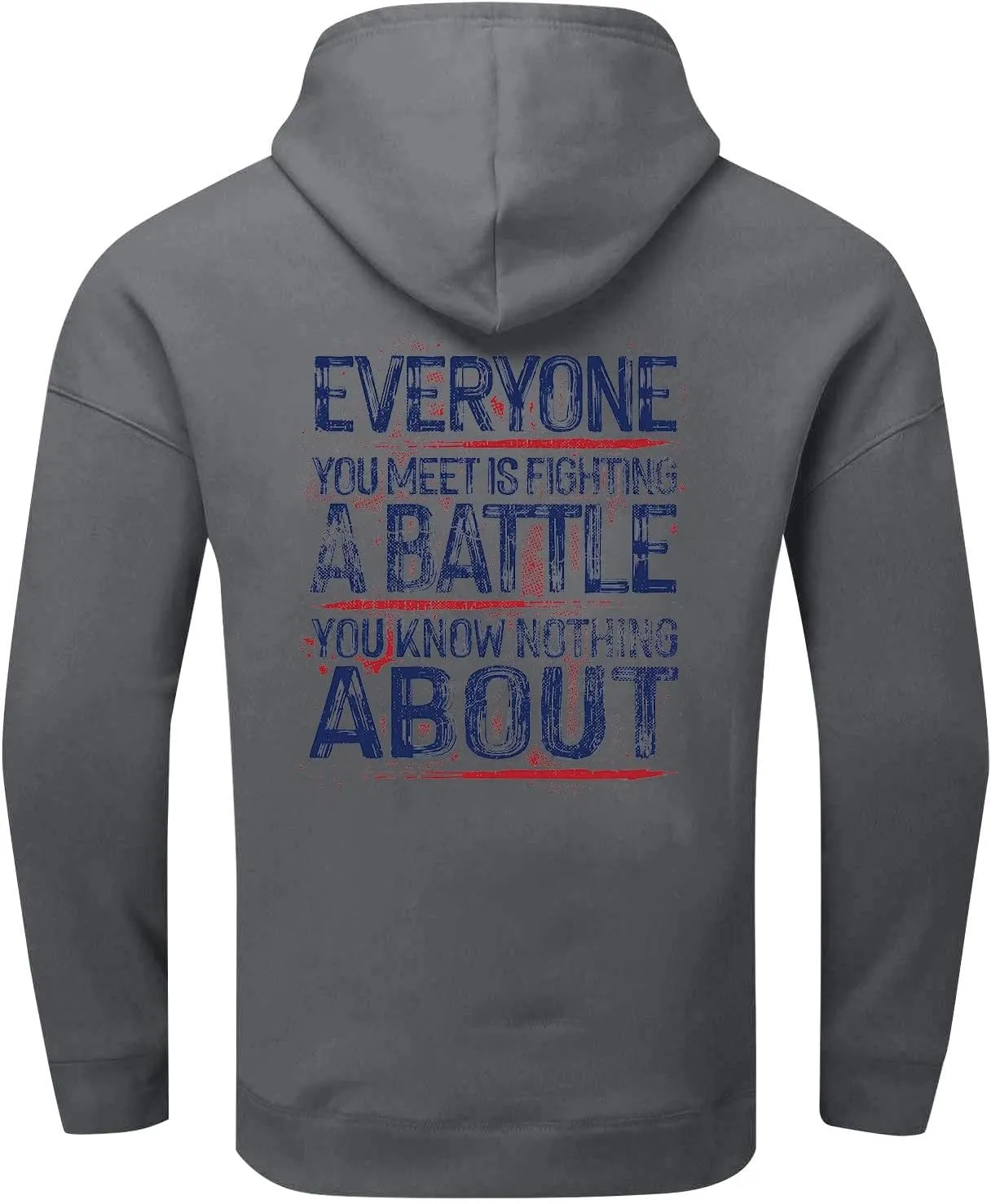 DOPOCQ Mens Hoodies Pullover Be Kind Print Casual Long Sleeve Sweatshirts Oversized Hooded Collar Drawstring Pullover