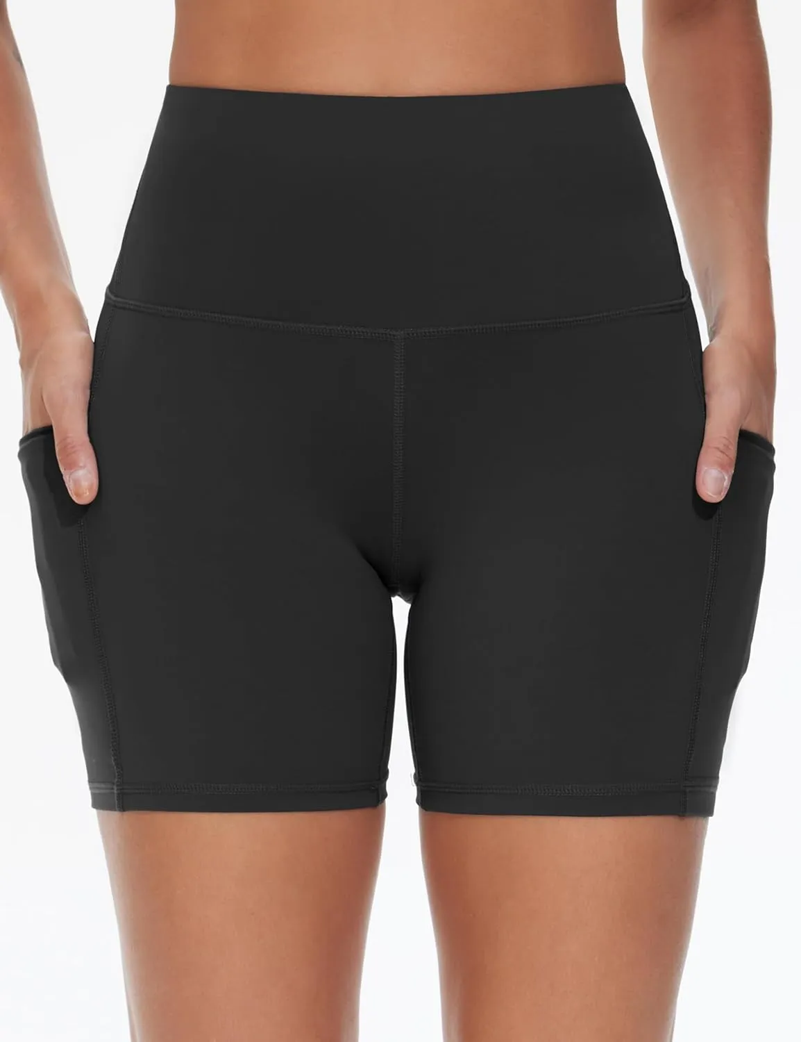 Dragon Fit Women's Athletic Biker Shorts High Waisted Stretch Workout Yoga Running Shorts with Pockets
