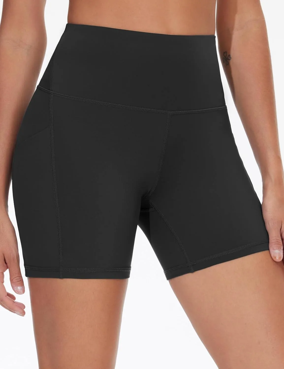 Dragon Fit Women's Athletic Biker Shorts High Waisted Stretch Workout Yoga Running Shorts with Pockets