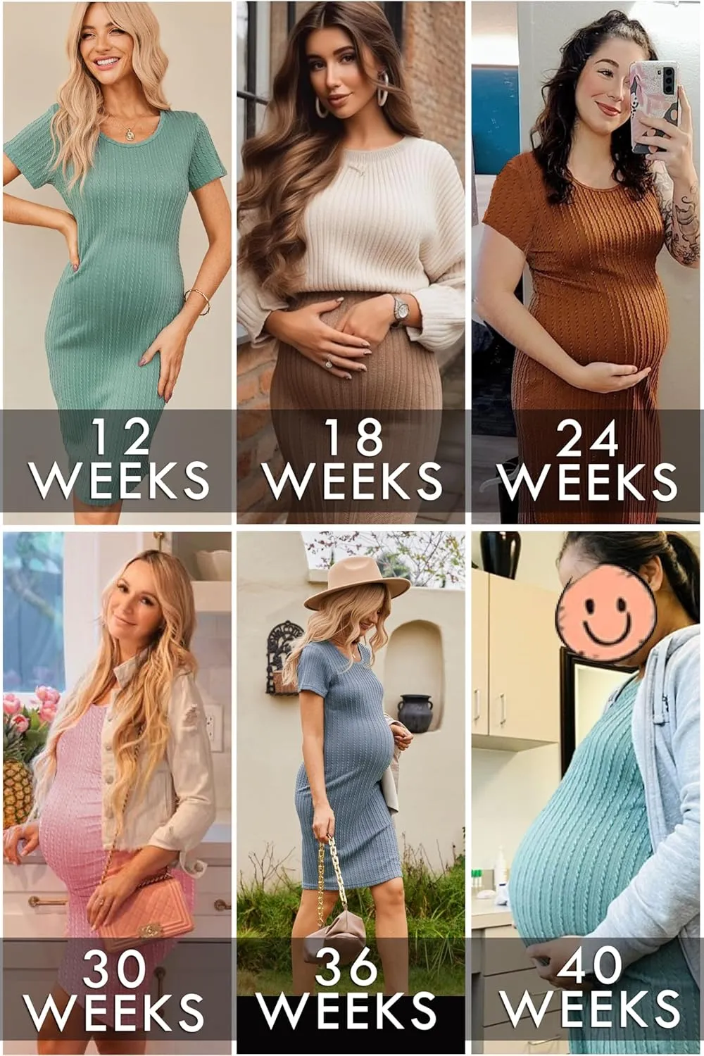 Ekouaer Maternity Dress Rib Knit Short Sleeve Bodycon Dresses Casual Stretchy Pregnancy Clothes S-XXL