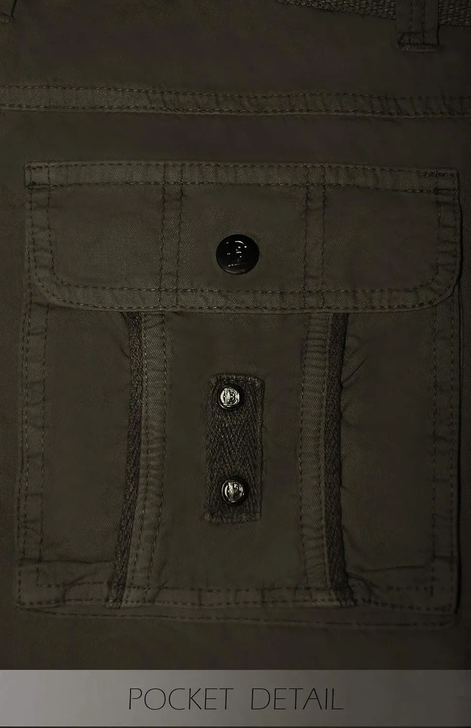 ETHANOL Men Relaxed Cargo Pants with 6 Big Pockets Casual Work Combat Trousers