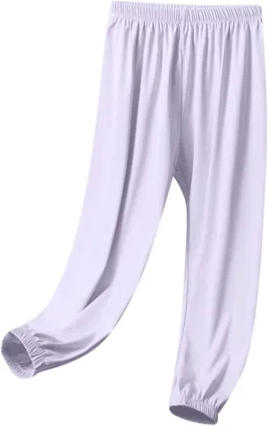 Girls Joggers Pants Lightweight Quick Dry Running Workout Sweatpants Kids Elastic Waist Summer Anti-Mosquito Joggers
