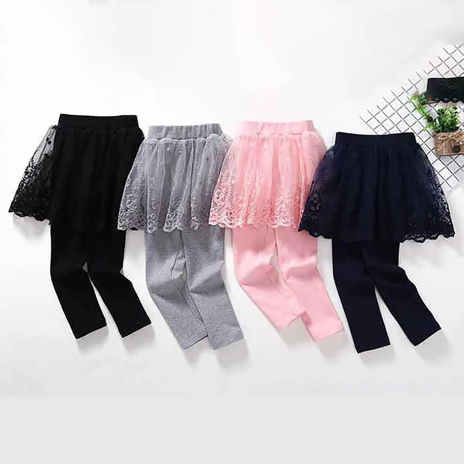 Girls Sequin Sparkly Footless Leggings Skirts Cotton Stretchy Pantskirt with Tutu Ruffle 𝗧winkle S𝘁ar Skirt Baby Girl