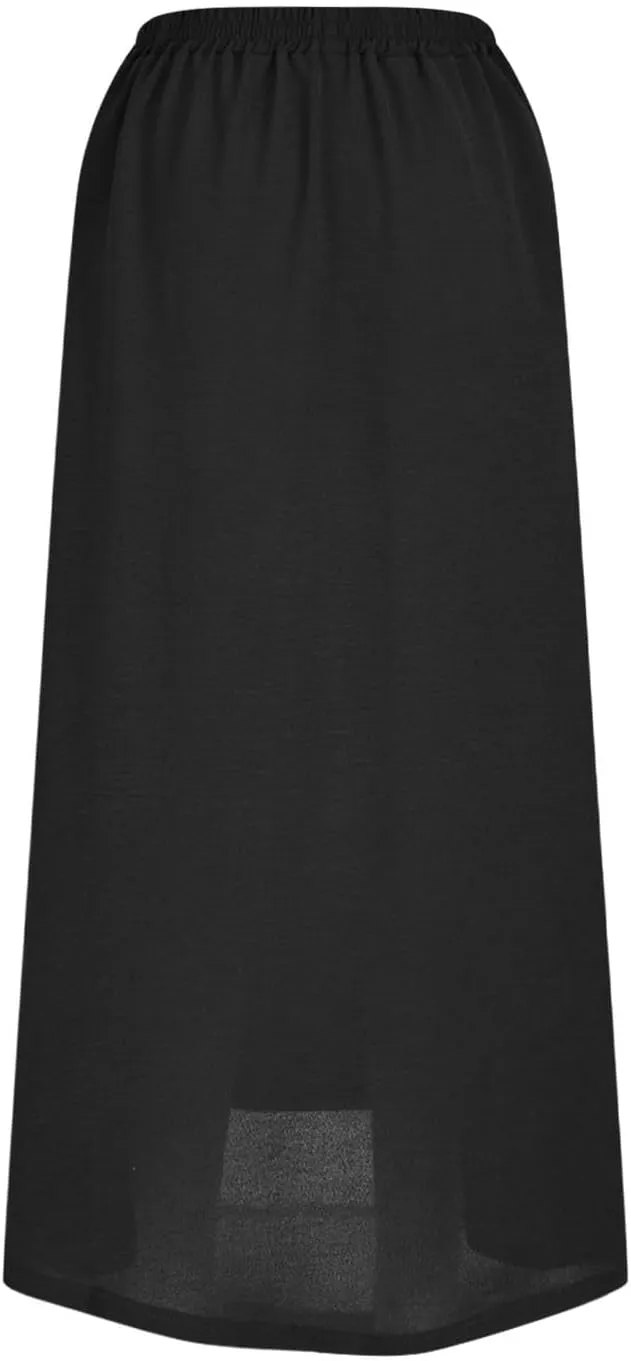 HGps8w Women's Flowy Linen Maxi Skirt, Casual Elastic High Waisted 2025 Summer A-Line Boho Slit Long Skirts