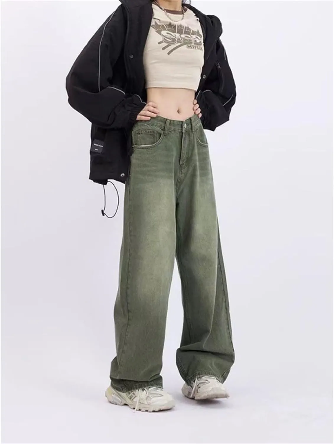 High Waisted Jeans for Women Distressed Bell Bottom Stretch Pants Plus Size Bell Bottoms Y2k 2024 Fashion Denim Pants