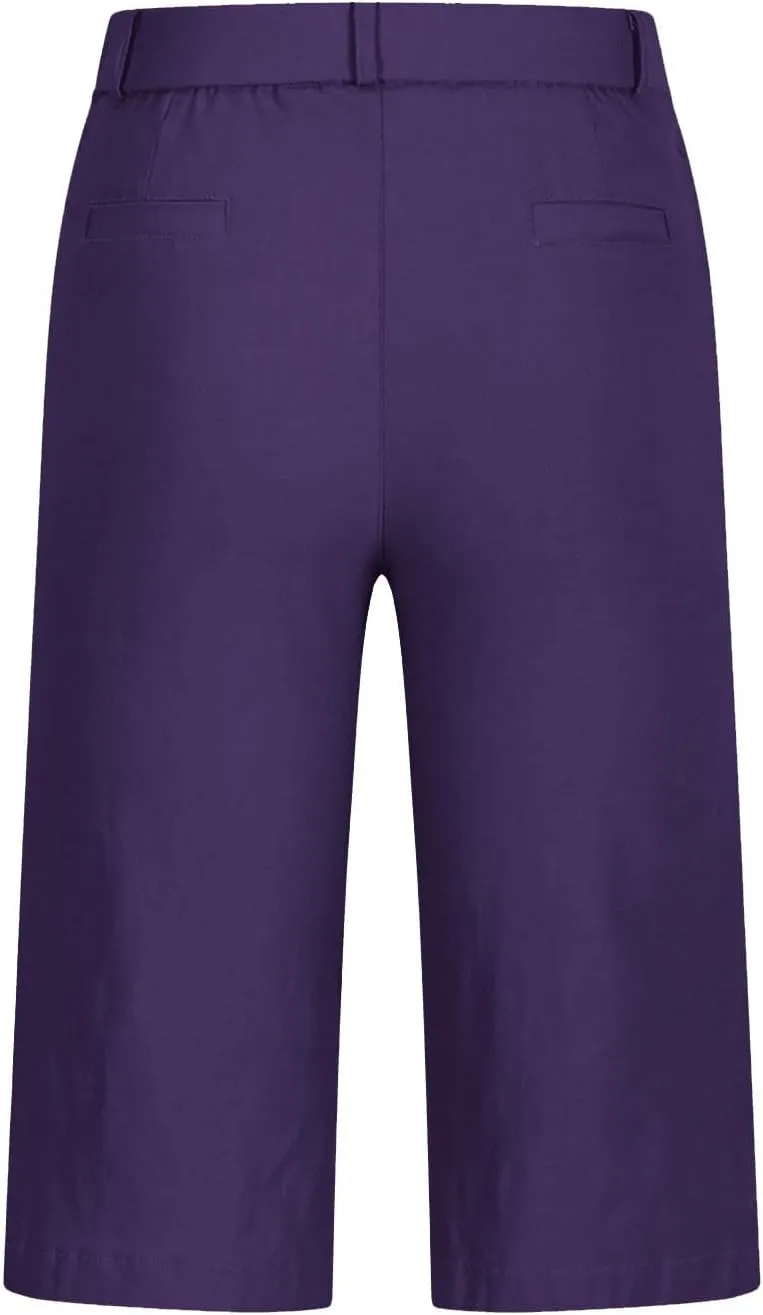 hlysgo Bermuda Shorts for Women 2025 Trendy Casual High Waist Knee Length Chino Shorts Summer Twill Hiking Vacation Outfits