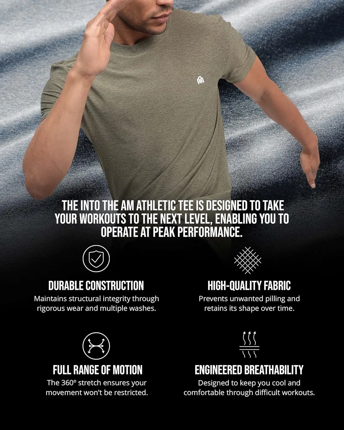 INTO THE AM Premium Workout Shirts for Men - Ultra-Lightweight Athletic Gym Tees S - 4XL
