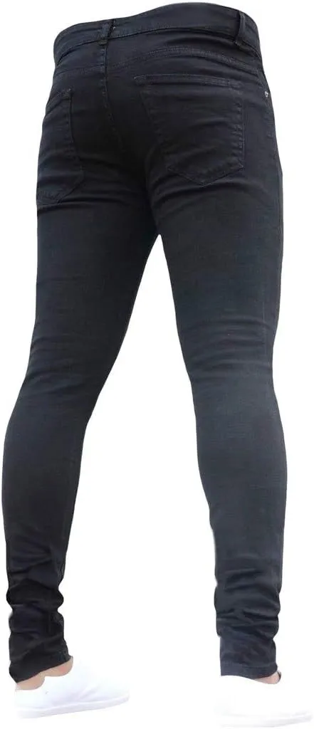 Jeans for Men Plus Size Loose Elastic Waist Jeans Street Wide Leg Trousers Pants Skinny Slim Fit Dark Jeans Men Men