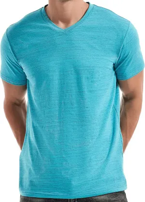 KLIEGOU Men's V Neck T Shirts - Casual Stylish Fitted Stretch Tees for Men