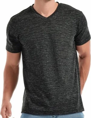 KLIEGOU Men's V Neck T Shirts - Casual Stylish Fitted Stretch Tees for Men