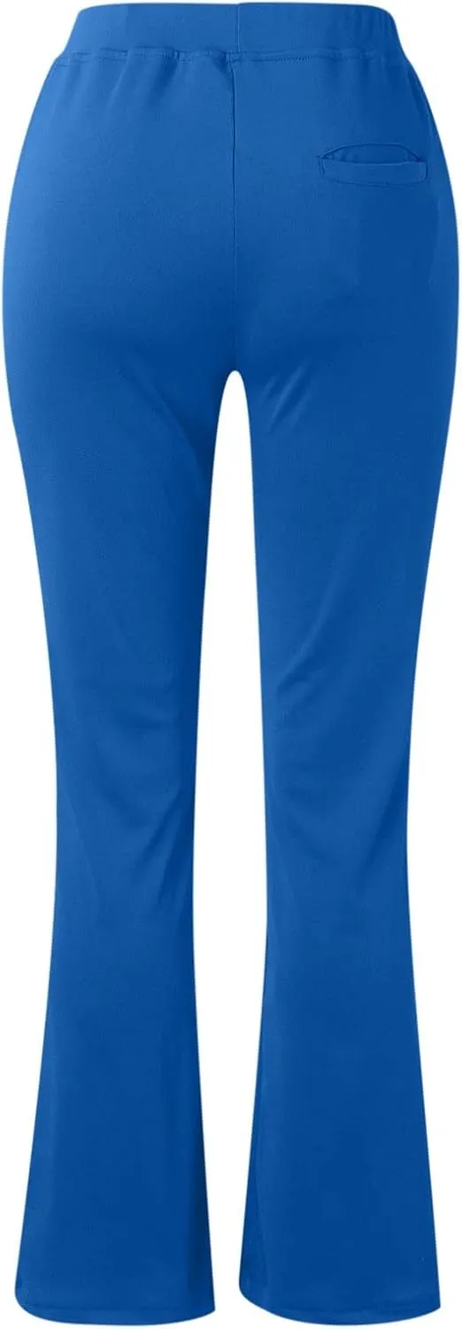lcziwo Women's High Waist Work Pants with Pockets Business Casual Office Dress Pants Stretchy Straight Leg Pants