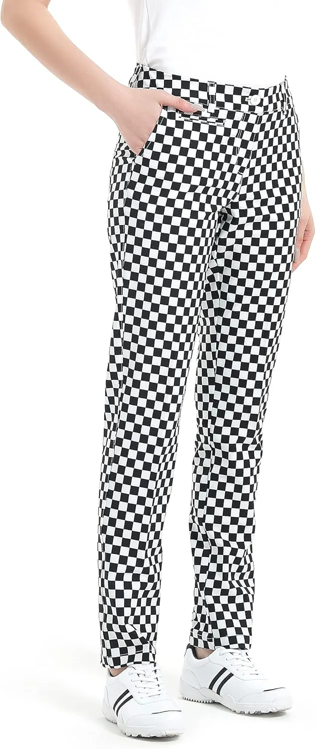 Lesmart Womens Pants Golf Stretch Lightweight Breathable Quick Dry Work Ladies Golf Pants with Pockets