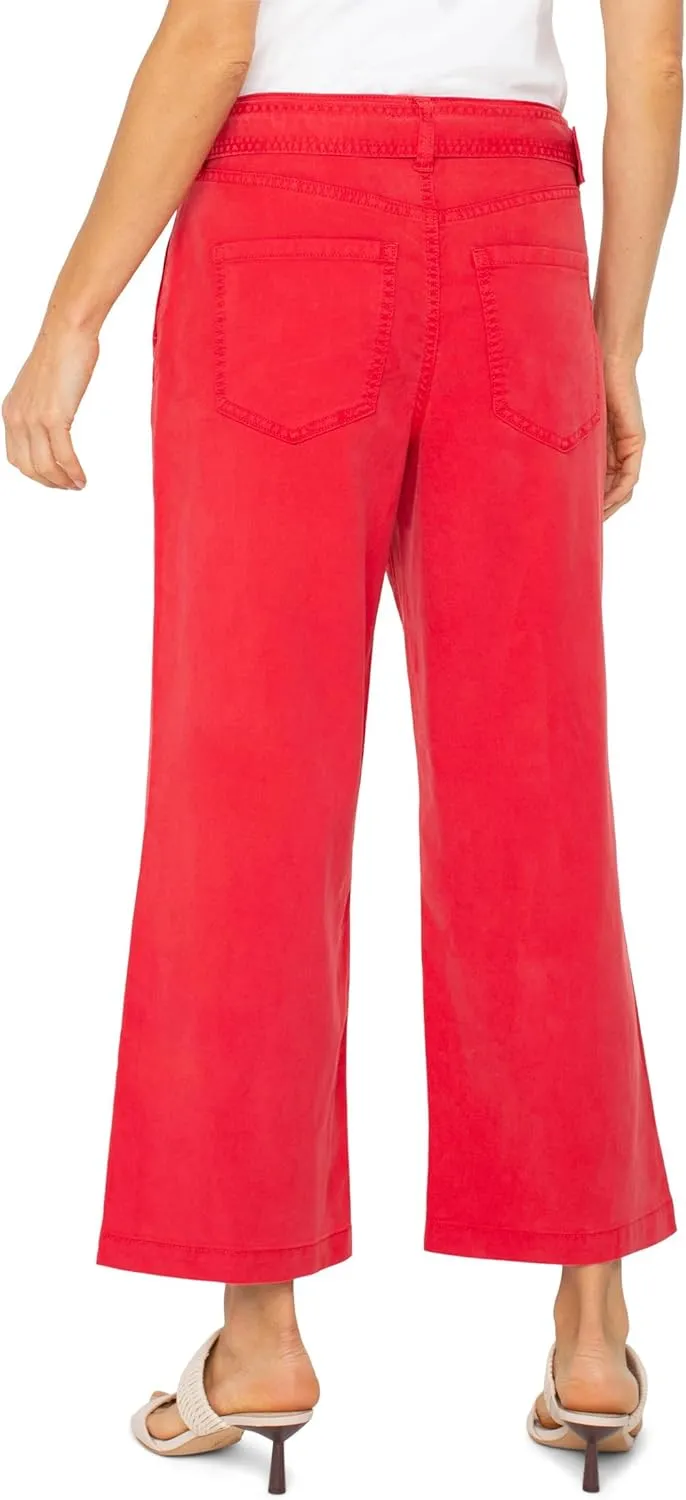 Liverpool Women's Stride High-Rise Crop Wide Leg with Self Belt