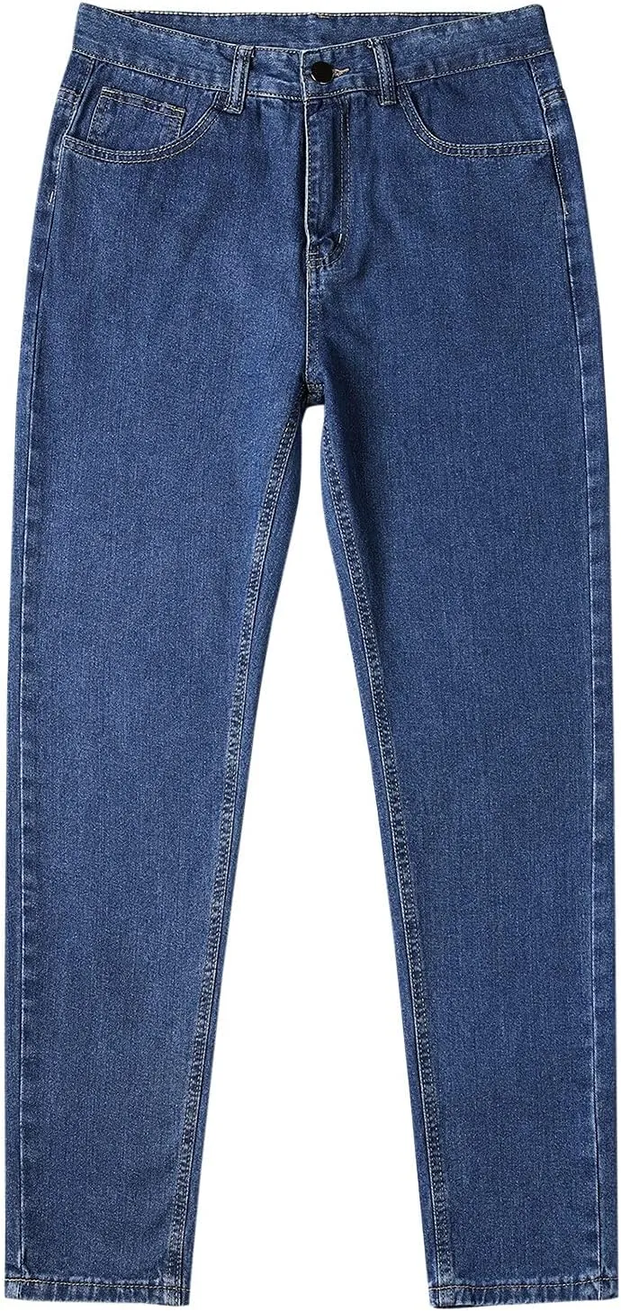 Men Jeans Denim Casual Fashion Street Hip with Pockets Patchwork Men's Straight Hop Comfy Fashion Denim Stretch Fit