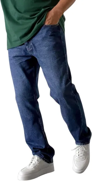 Men Jeans Denim Casual Fashion Street Hip with Pockets Patchwork Men's Straight Hop Comfy Fashion Denim Stretch Fit