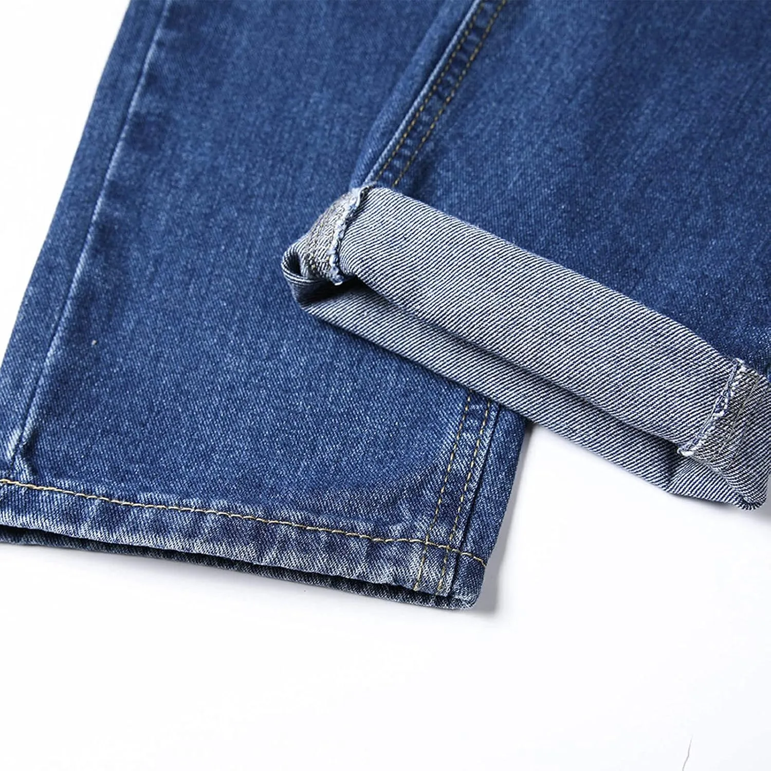 Men Jeans Denim Casual Fashion Street Hip with Pockets Patchwork Men's Straight Hop Comfy Fashion Denim Stretch Fit