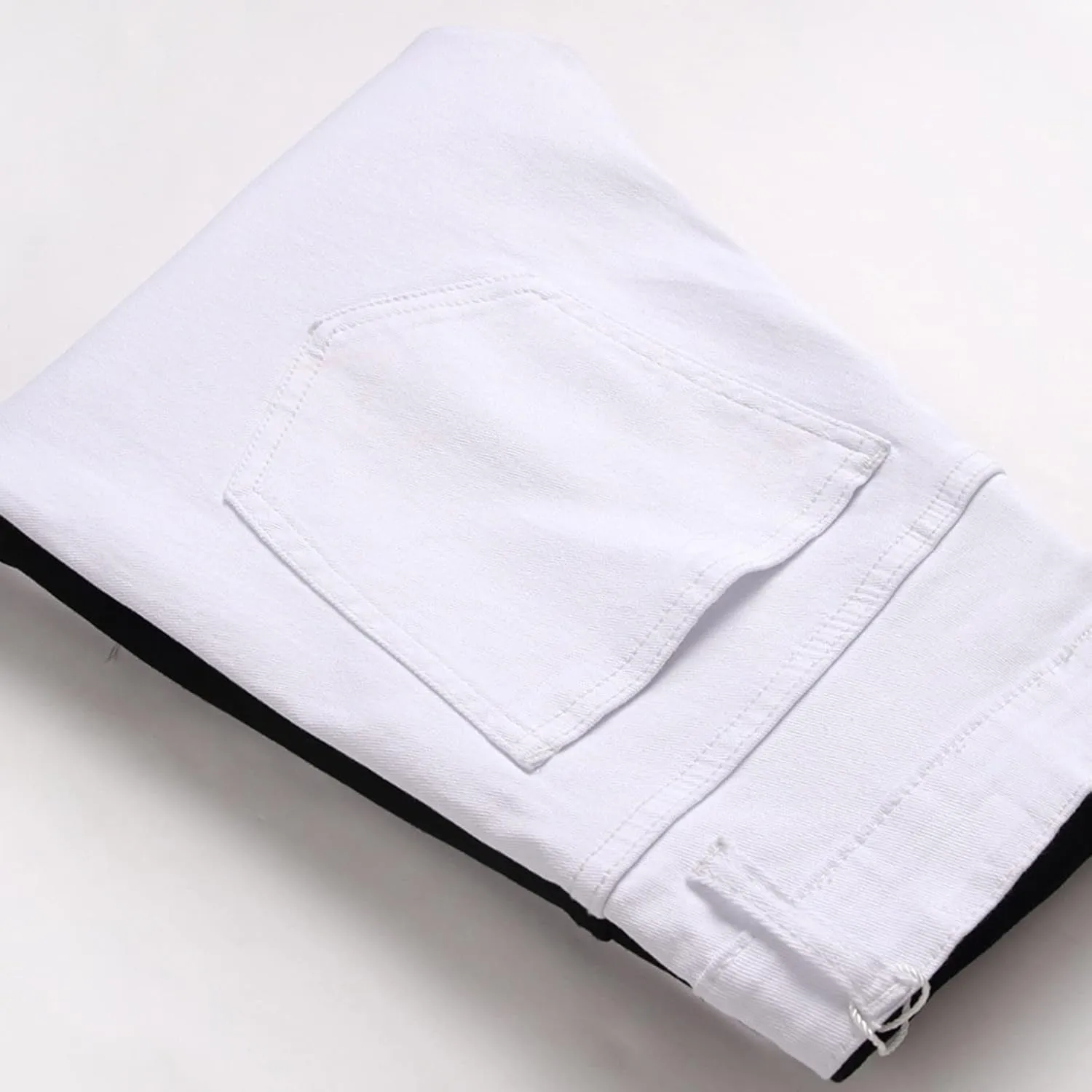 Men Jeans Denim Casual Fashion Street Hip with Pockets Patchwork Men's Straight Hop Comfy Fashion Denim Stretch Fit