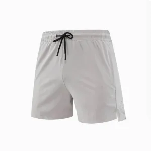 Men Running Athletic Shorts with Pockets Summer Breathable Quick Dry Gym Training Outfits Elastic Waist Beach Shorts