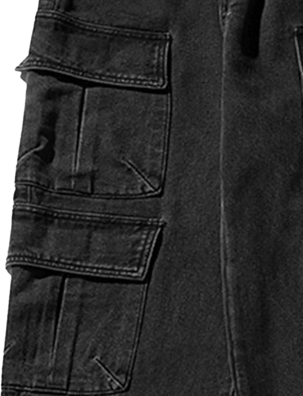 Men's Casual Loose Cargo Jeans Baggy Straight Leg Denim Pants for Men Fashion Hip Hop Jeans with Multi Pockets