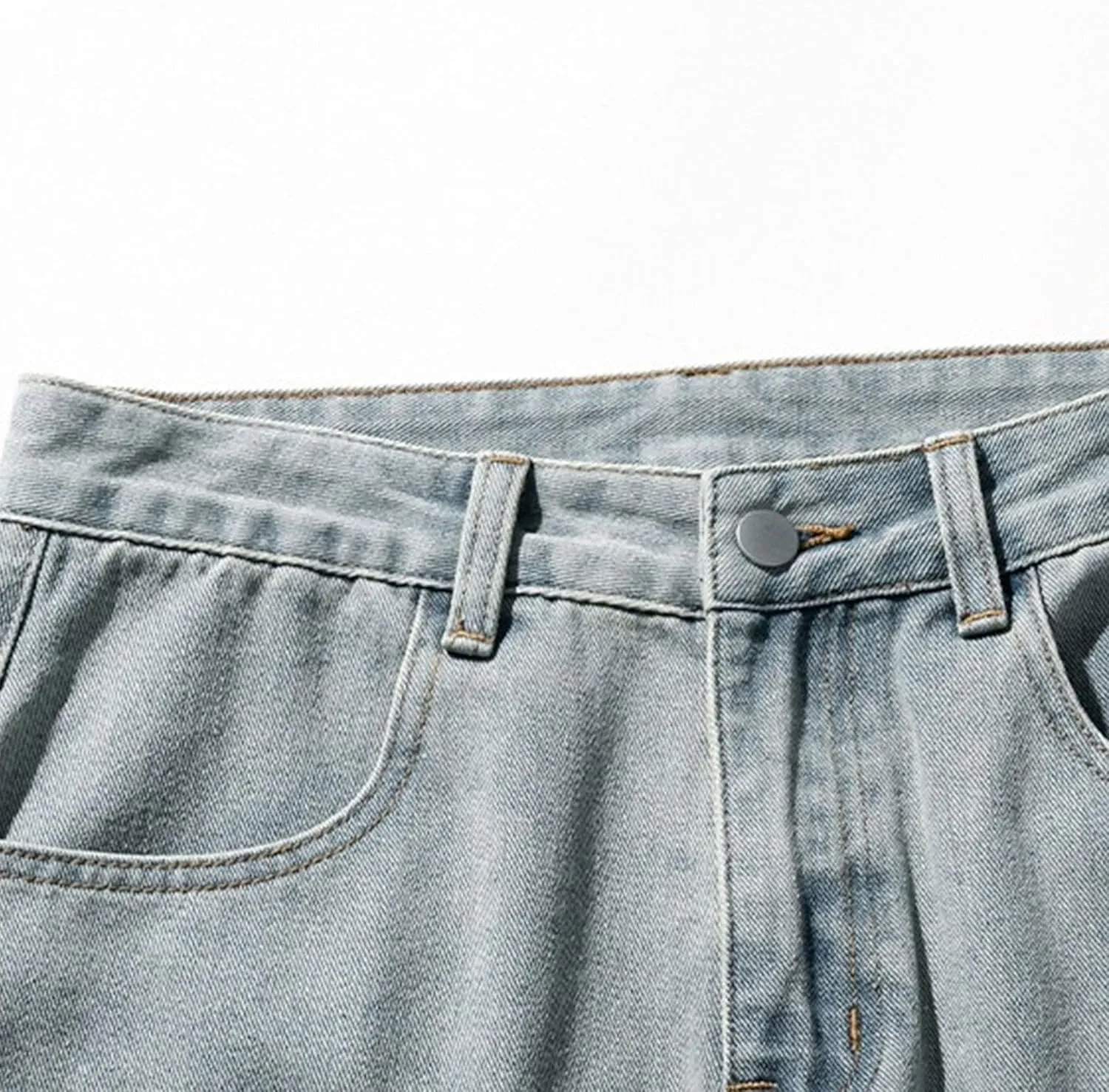 Men's Casual Loose Cargo Jeans Baggy Straight Leg Denim Pants for Men Fashion Hip Hop Jeans with Multi Pockets
