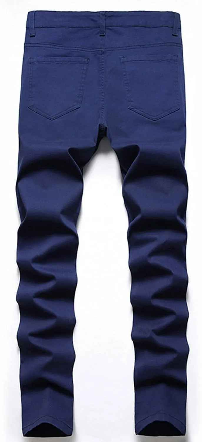 Men's Classic Multi-Pocket Relaxed Straight Leg Plus Size Fashion Pants Straight Mid Rise Jeans Men's Pants Jeans
