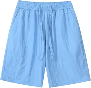 Men's Fashion Shorts Drawstring Elastic Waist Short Pants Casual Gym Workout Quick Dry Running Athletic Shorts