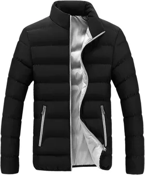 Men's Lightweight Puffer Jacket Hooded Coat Bubble Warm Jacket Men ThiCasual Winter Windproof Insulated Jacket