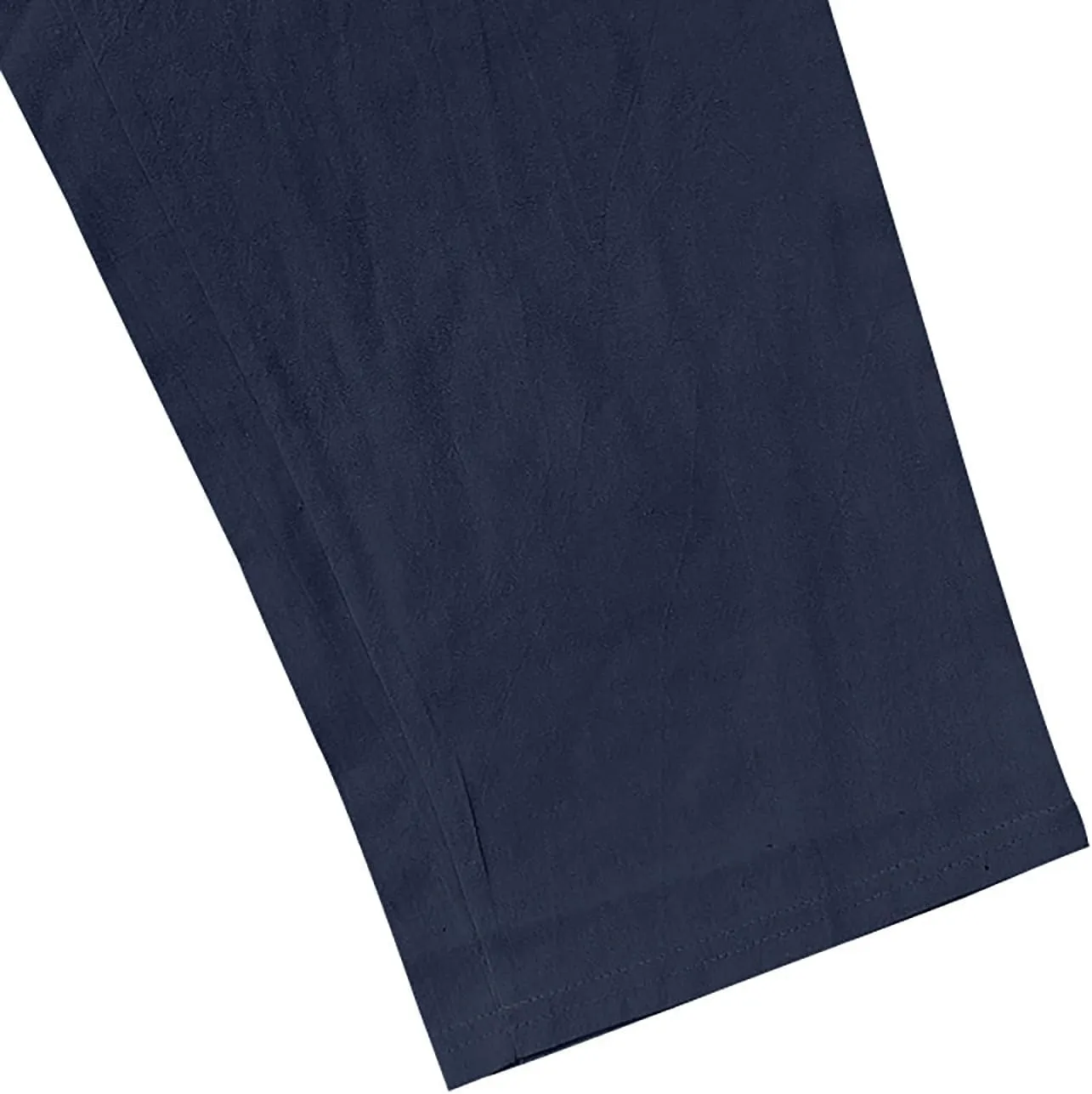 Mens Linen Beach Pants Loose Fit Casual traight-Legs Elastic Drawstring Waist Summer Vacation Long Pants Trousers