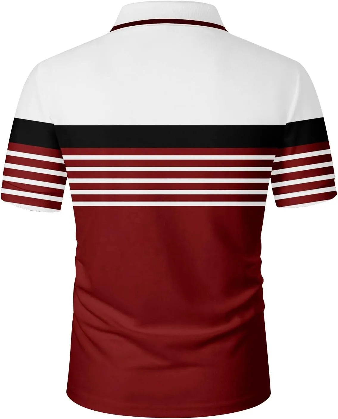 Mens Polo Shirt Short Sleeve Christian Casual Tees 3 Button Tops Lightweight Casual Basic Tee Striped Golf Shirts